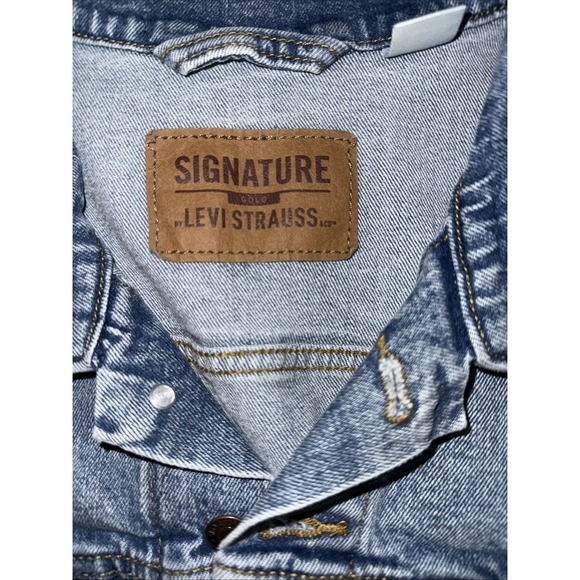 Levis Jacket Mens XL Blue Denim Trucker‎ Light Wash Stretch Adjustable Pc9-39760 - Picture 3 of 6